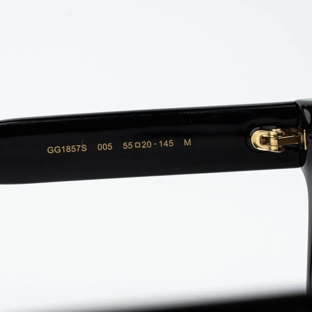 Gucci Men Sunglasses Black Grey Square GG1857S 005 NEW AUTHENTIC